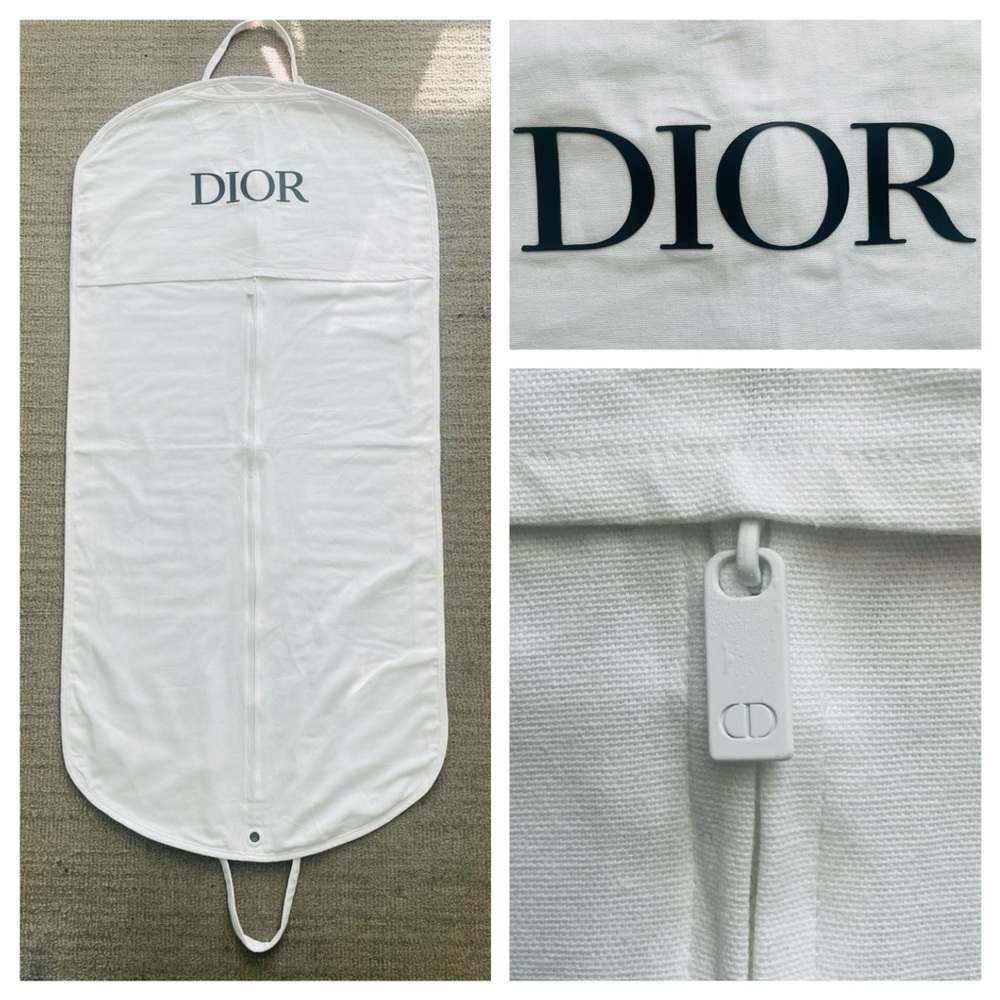 DIOR Large Long White Garment / Carry Bag With Dior Branding